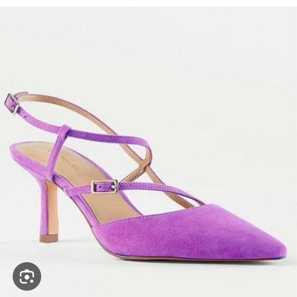 NWOT Womens ANN TAYLOR Strappy
Asymmetrical Suede Pumps Neon Fuchsia Heels 6.5 - Picture 2 of 8